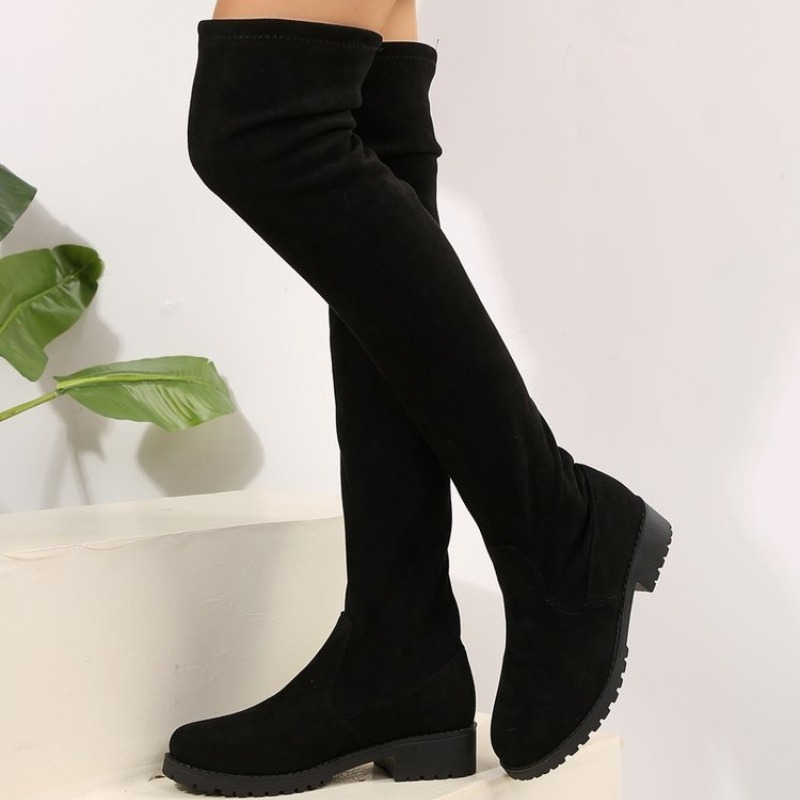 Knee High Sock Women - Botas femininas acima do joelho, textura