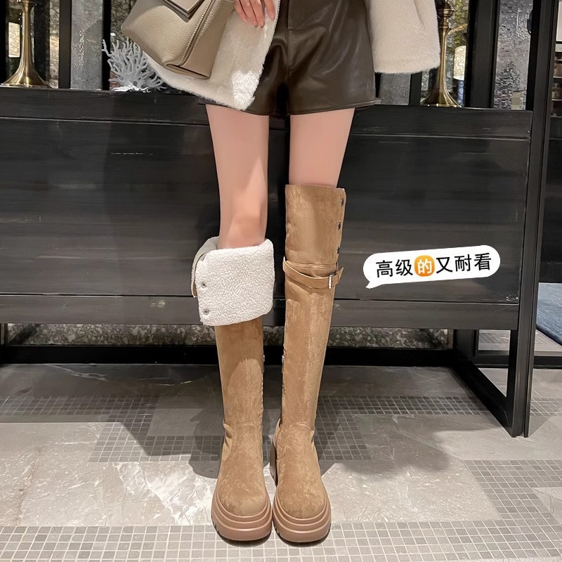 Knee High Sock Women - Joelho sobre botas 2025 retro botas