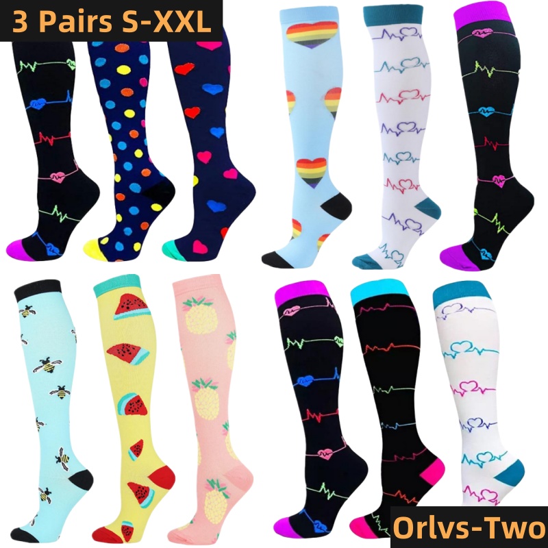 Compression Sock Medical - S-XXL 3 pares frete grátis enfermeira