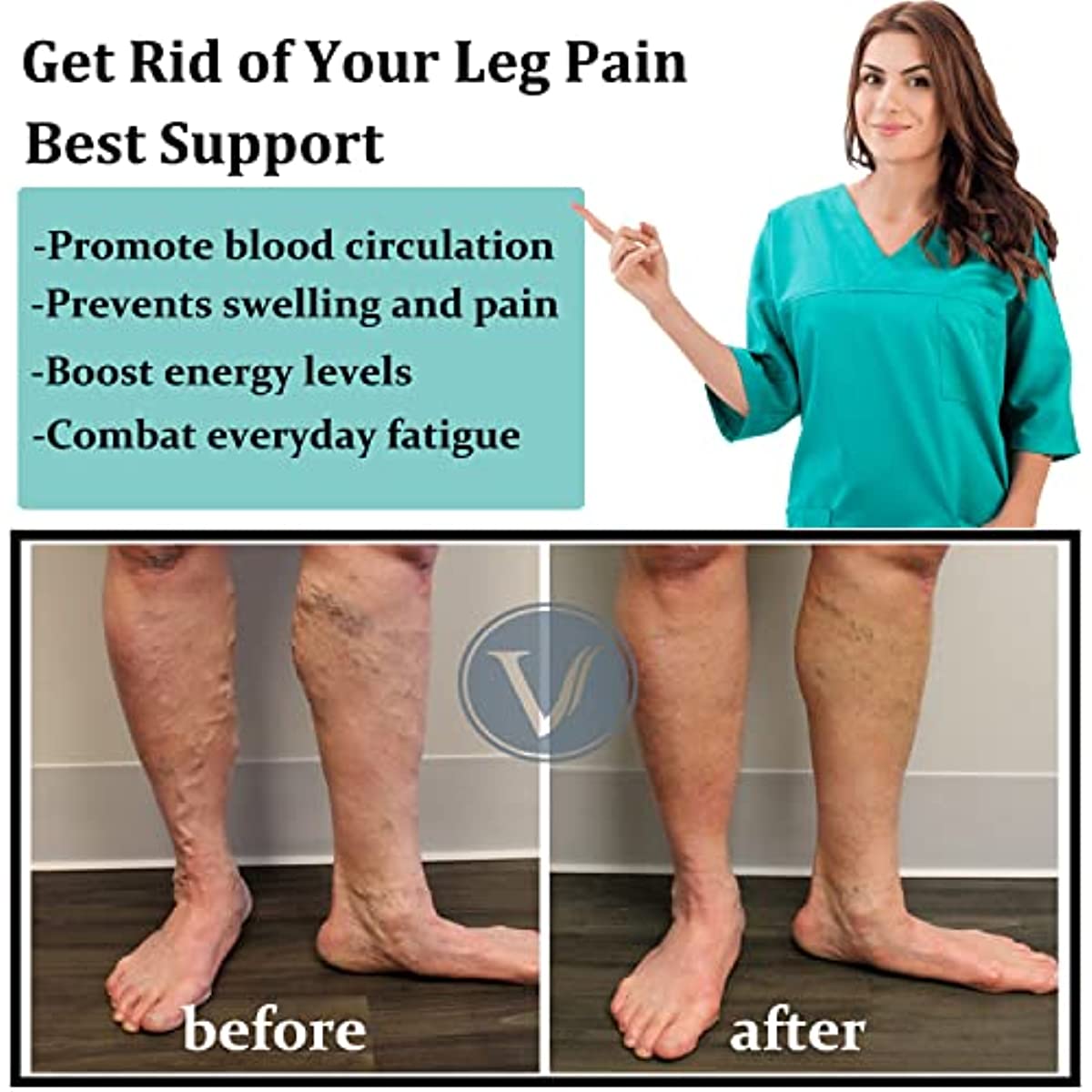 7 Pares de Meias de Compressão - Compression Sock Medical avaliação e preço