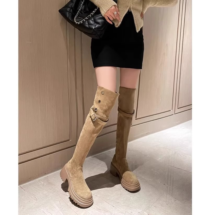Joelho sobre botas 2025 retro  - Knee High Sock Women avaliação e preço